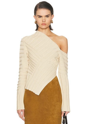 Cult Gaia Jaidan Knit Top in Beach - Beige. Size L (also in M, S, XS).