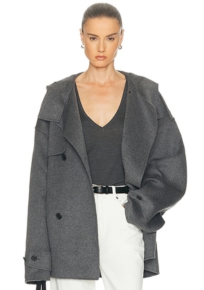 JW Anderson Oversized Peacoat in Charcoal Melange - NA. Size L (also in M).