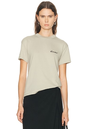 Fear of God ESSENTIALS Classic Fit Tee in Abbey Stone - Sage. Size L (also in M, S, XS).