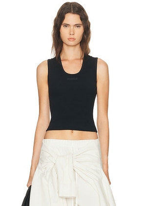 Fear of God ESSENTIALS Rib Tank Top in Jet Black - Black. Size L (also in M).