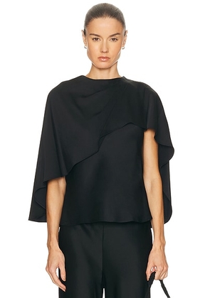 SIMKHAI Eliora Cape Top in Black - Black. Size S (also in XS).