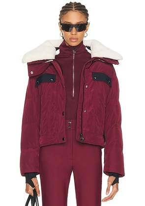 Fusalp Lakki Jacket in Acajou  Marin  & Neige - Burgundy. Size 38 (also in 40, 42).