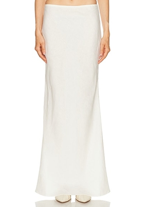 Cult Gaia Chantel Linen Skirt in Off White - Ivory. Size L (also in M, S, XS).