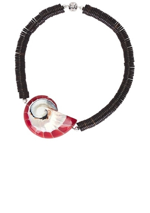 Julietta Odessa Necklace in Brown & Red - Brown. Size all.