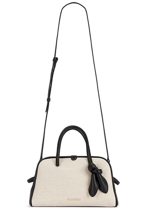 JACQUEMUS Le Petit Turismo in Light Greige & Black - Beige. Size all.