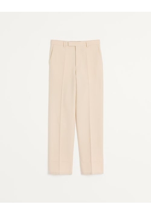 Valentino Wool Gabardine Trousers Man CREAM 44