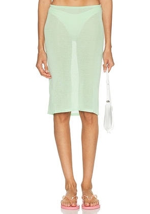 HAIGHT. Sofia Knit Skirt in Canoas Green - Mint. Size L (also in M, S).