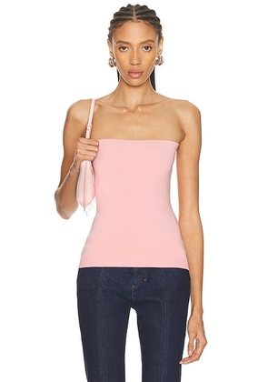 JACQUEMUS Le Haut Maille Sera in Light Pink - Pink. Size 36 (also in 34, 38, 40, 42).