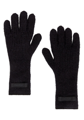 JACQUEMUS Les Gants Gros Grain in Black - Black. Size all.