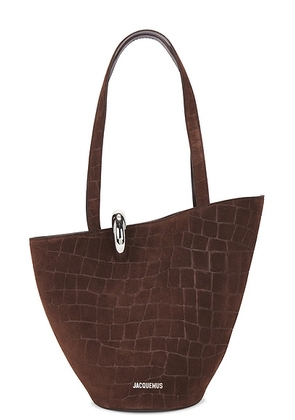 JACQUEMUS Le Bambola Moyen in Dark Brown - Brown. Size all.