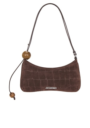 JACQUEMUS Le Bisou Perle in Dark Brown - Brown. Size all.