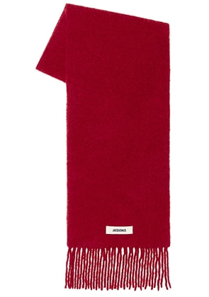 JACQUEMUS Large Echarpe Carro in Dark Red - Red. Size all.