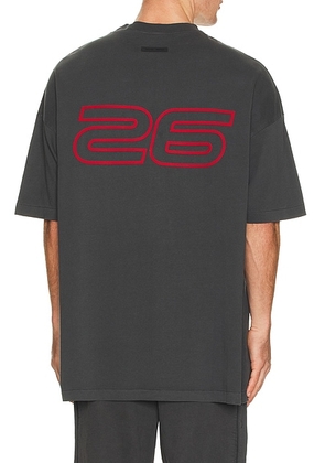 Fear of God ESSENTIALS 90'S Short Sleeve Tee in Iron Grey - Grey. Size L (also in M, S, XL/1X, XXL/2X).