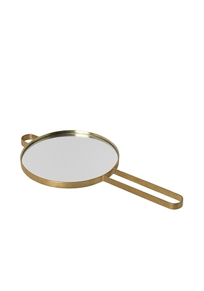 Ferm Living Poise Hand Mirror in Brass - Metallic Gold. Size all.