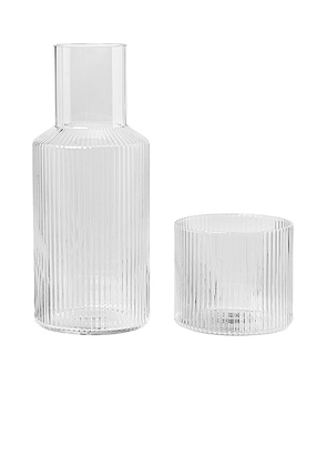 Ferm Living Ripple Small Carafe Set in Clear - Neutral. Size all.