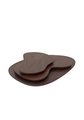 Ferm Living Cairn Cutting Boards - Set Of 3 in Dark Brown - Brown. Size all.