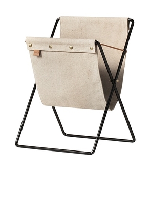 Ferm Living Herman Magazine Stand in Black - Beige. Size all.