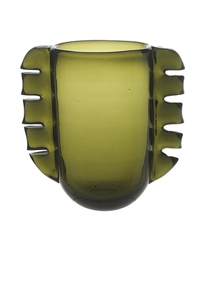 Ferm Living Alas Vase in Moss Green - Green. Size all.