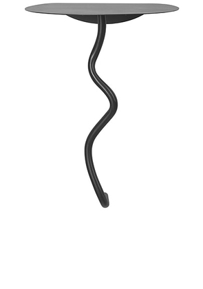 Ferm Living Curvature Wall Table in Black Brass - Black. Size all.
