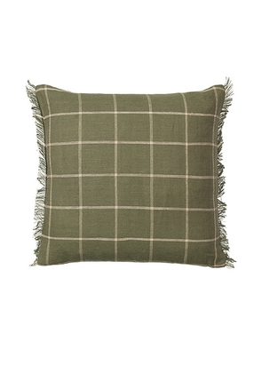 Ferm Living Calm Cushion in Olive & Off-white - Olive. Size all.