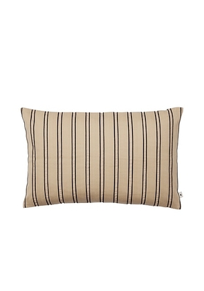 Ferm Living Rectangular Twill Cushion in Cashmere & Black - Beige. Size all.