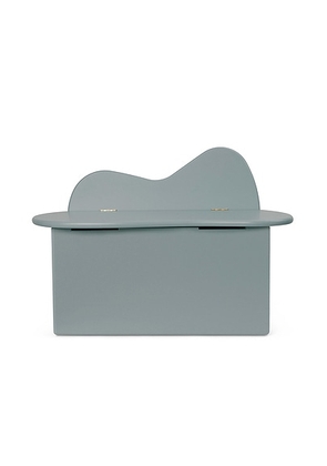 Ferm Living Slope Storage Bench in Storm - Blue. Size all.