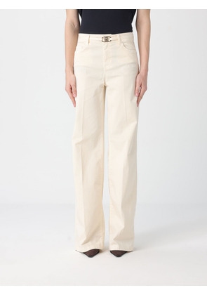 Pants LIU JO Woman color Yellow Cream