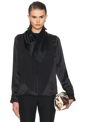 Gabriela Hearst Anderson Scarf Top in Black - Black. Size 40 (also in ).