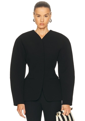 JACQUEMUS La Veste Ovalo in Black - Black. Size 36 (also in 34, 38).