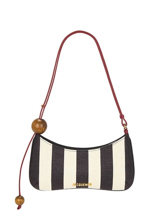 JACQUEMUS Le Bisou Perle in Natural & Black - Black,White. Size all.