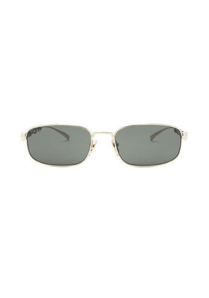 Gucci Bamboo Metal Rectangular Sunglasses in Gold & Grey - Metallic Gold. Size all.