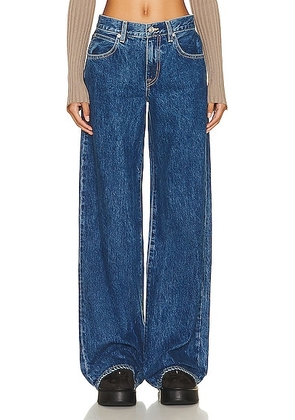 SLVRLAKE Mica Wide Leg in Sweet Memory - Denim-Medium. Size 29 (also in 30).