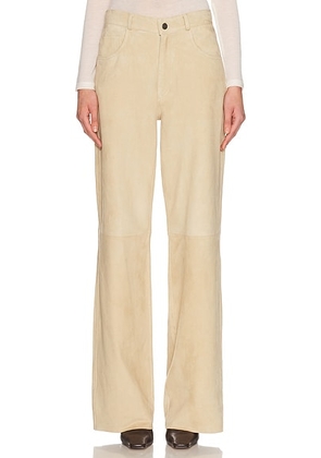 Haikure Korea Suede Pant in Beige - Beige. Size 23 (also in 27, 28).