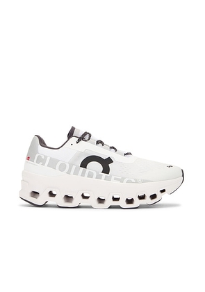 On Cloudmonster Exclusive in All White - White. Size 10 (also in 10.5, 11, 11.5, 12, 12.5, 13, 8.5, 9.5).