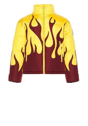 Moncler Genius 8 Moncler Palm Angels Clancy Jacket in Red Yellow Flame - Yellow. Size 5 (also in ).