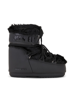 MOON BOOT Icon Low Faux Fur Boot in Black - Black. Size 36-38 (also in ).
