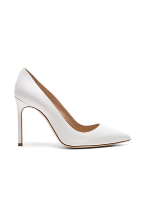 Manolo Blahnik Leather BB 105 Heels in White Leather - White. Size 41.5 (also in 41).