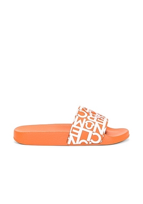 Moncler Jeanne Slides in Orange - Orange. Size 36 (also in 40, 41).