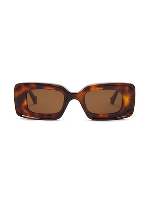 Loewe Rectangular Sunglasses in Havana - Brown. Size all.
