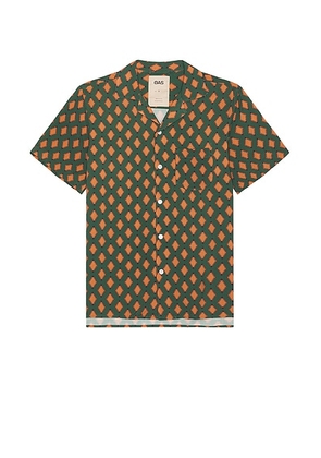 OAS Smokin Rustic Viscose Shirt in Green - Green. Size M (also in S, XS).