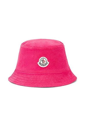 Moncler Terry Bucket Hat in Pink - Pink. Size S (also in ).