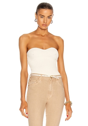 KHAITE Lucie Top in Cream - White. Size L (also in ).