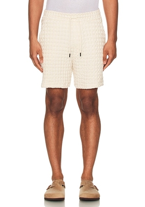 OAS Ecru Porto Waffle Shorts in Off White - White. Size M (also in ).