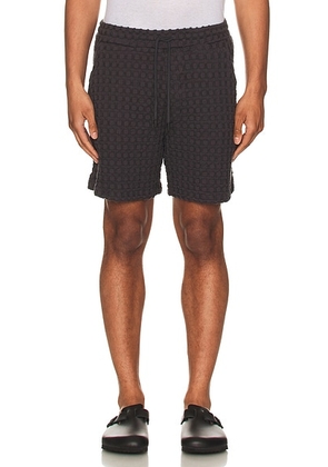 OAS Nearly Black Porto Waffle Shorts in Nearly Black - Black. Size S (also in ).