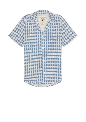 OAS Navy Diamond Cuba Terry Shirt in Blue - Blue. Size M (also in S).