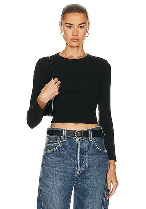 LESET Kelly Slim Fit Long Sleeve Top in Black - Black. Size XL (also in ).