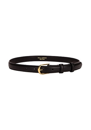 NILI LOTAN Jane Belt in Black & Shiny Brass - Black. Size 65 (also in 70).