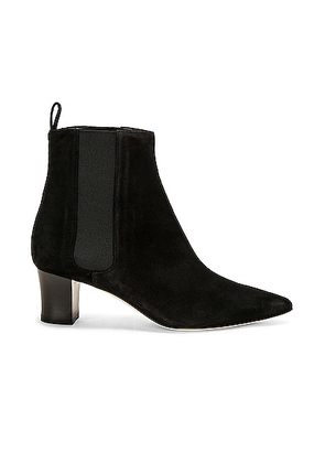 Manolo Blahnik Tiraba 50 Suede Boot in Black - Black. Size 36.5 (also in ).