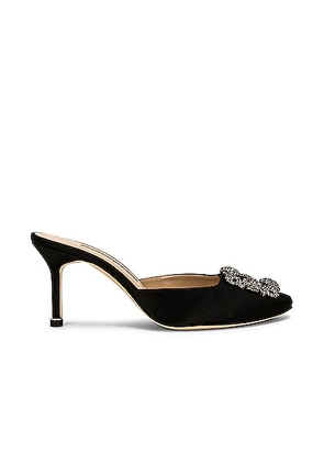 Manolo Blahnik Hangisimu 70 Mule in Black - Black. Size 35 (also in ).