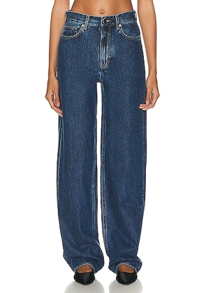 Loulou de Saison Samur Denim Jeans in Washed Blue - Denim-Dark. Size 25 (also in 24, 26, 27, 28, 29, 30).